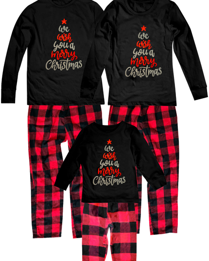 Pijama Franela 1 a 12 Años. We Wish you a merry xmas