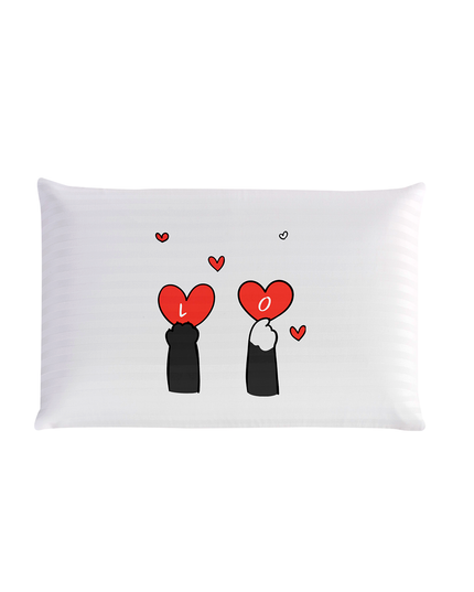 Paq-2 Fundas para almohada. Patitas Love