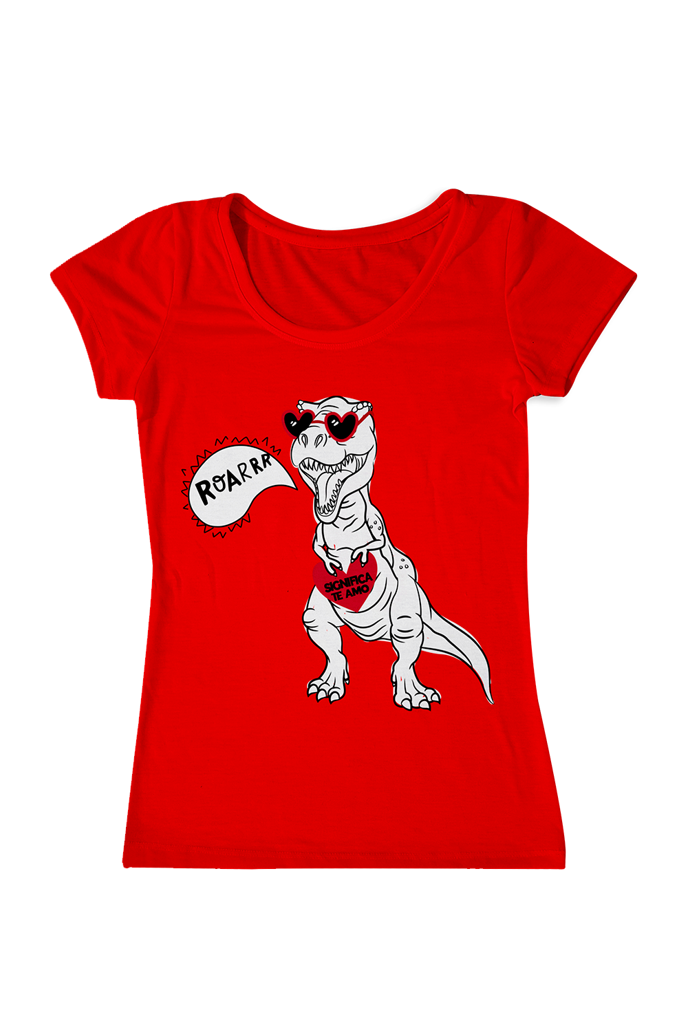 Playera Dama manga corta . Dino Love