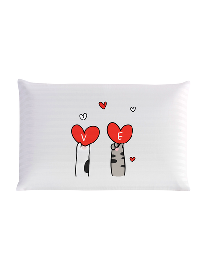 Paq-2 Fundas para almohada. Patitas Love