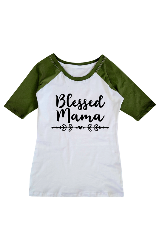 Playera Ranglan dama. Blessed Mama