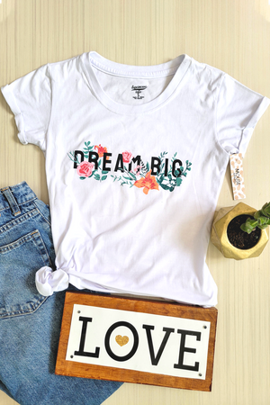 Blusa dama manga corta. Dream Big