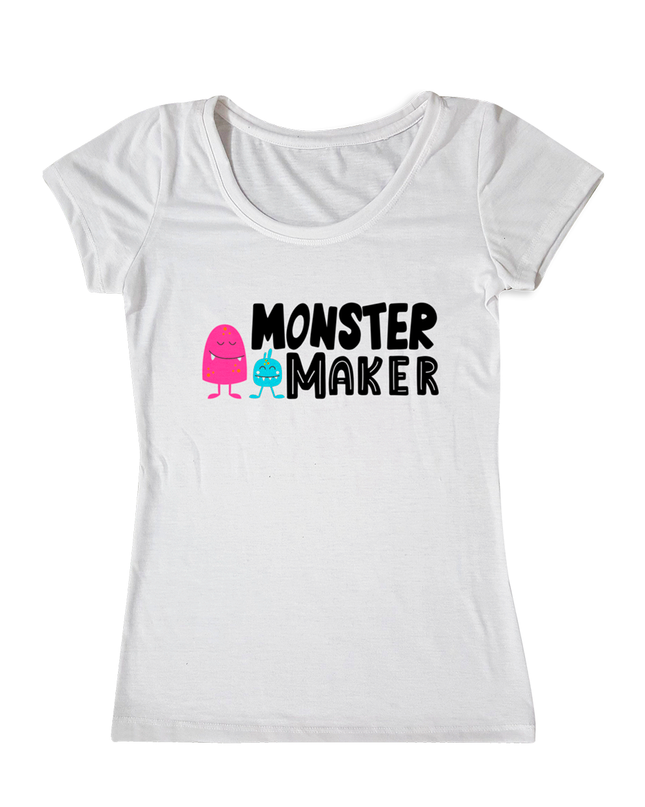 Playera Dama manga corta . Monster Maker