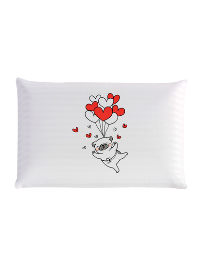 Paq-2 Fundas para almohada. Pug Love