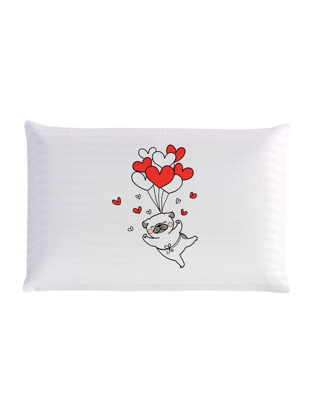 Paq-2 Fundas para almohada. Pug Love
