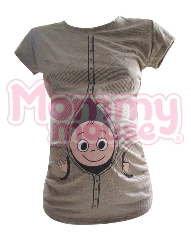 Blusa Maternidad Básica Manga corta.  Botonazo.