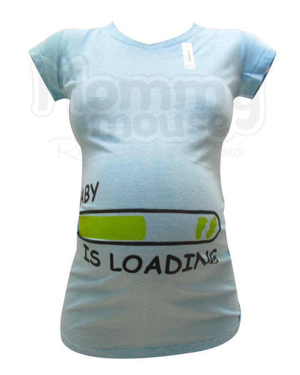 Blusa Maternidad Básica Manga corta.  baby is loading.