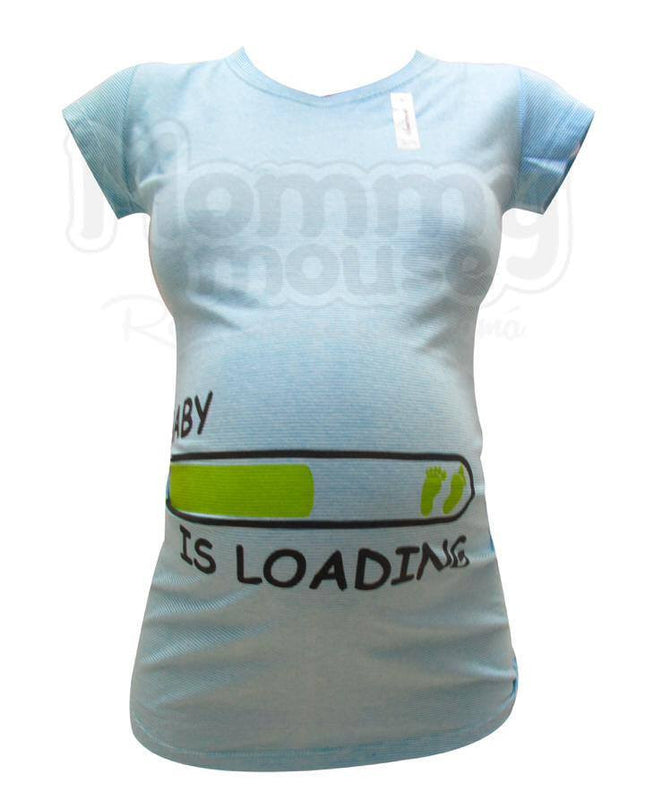 Blusa Maternidad Básica Manga corta.  baby is loading.