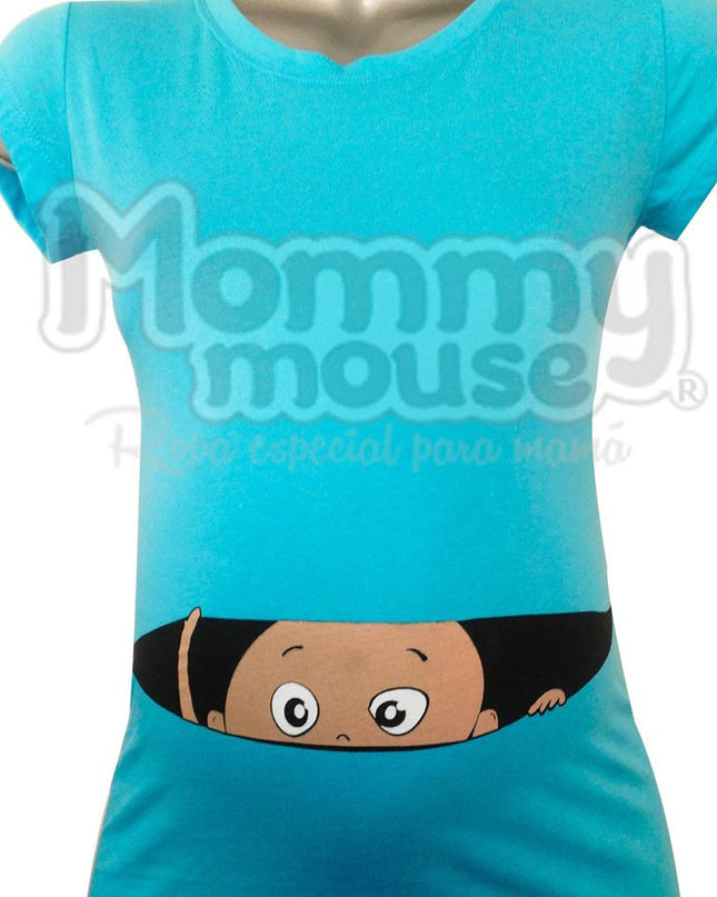 Blusa Maternidad Básica Manga corta.  Bebé Asomado.
