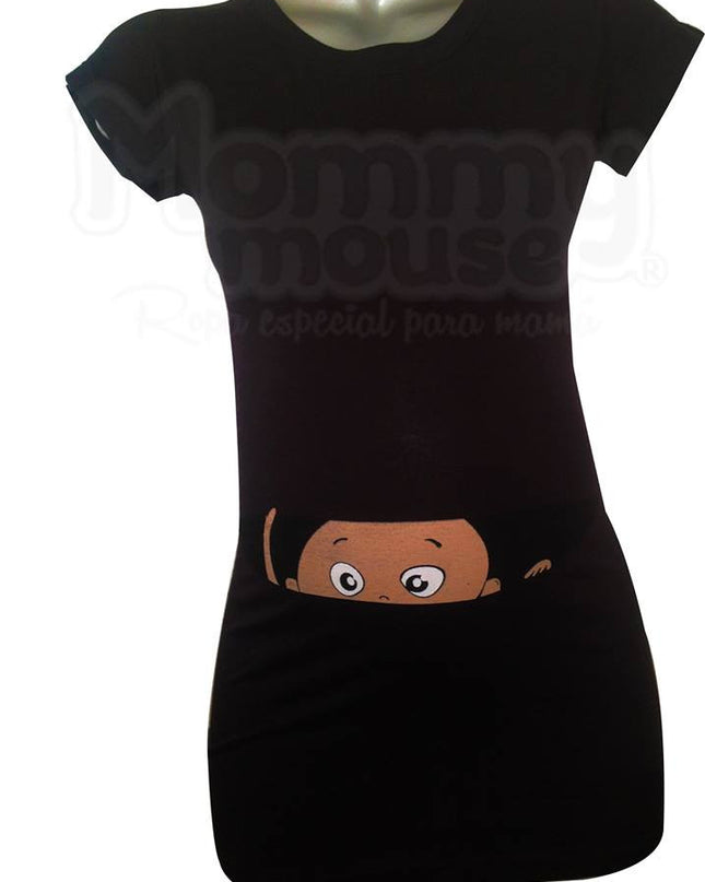 Blusa Maternidad Básica Manga corta.  Bebé Asomado.