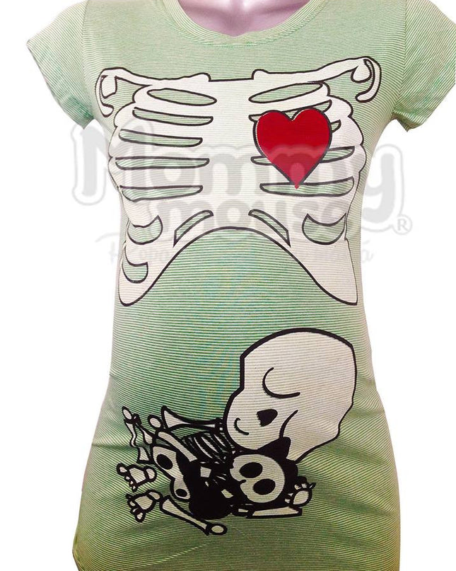 Blusa Maternidad Básica Manga corta.  Huesos Oso.