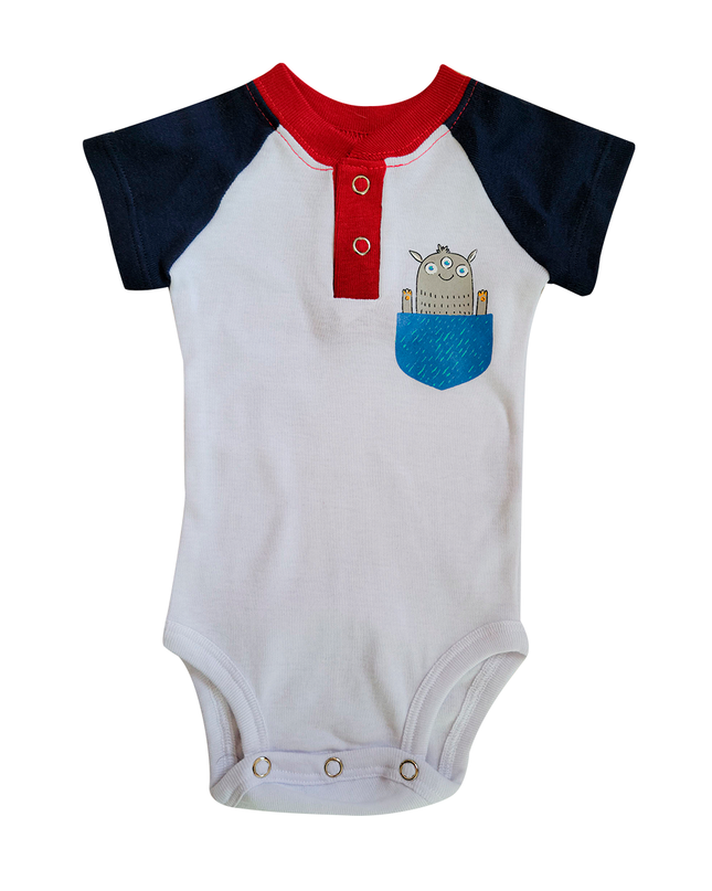 Pañalero Henley Manga Corta . Bolsita marciano