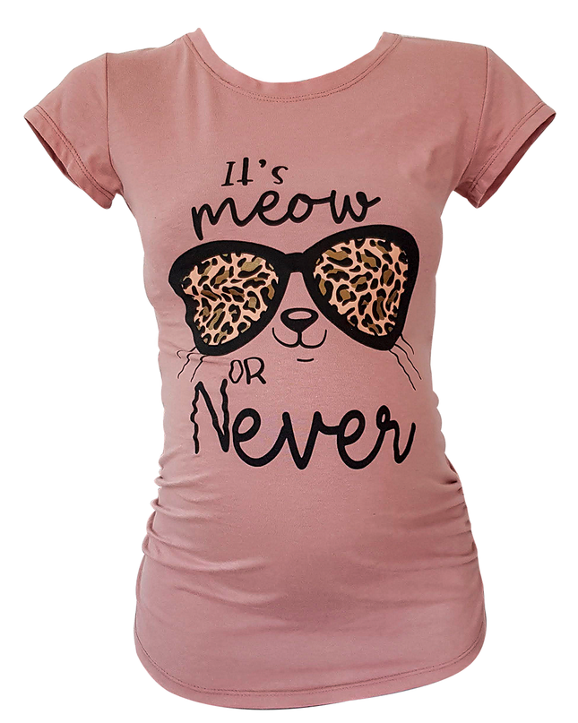 Blusa Maternidad Básica Manga corta. It´s Meow or Never