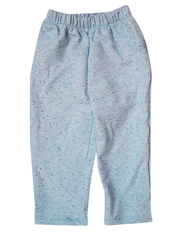 Set pantalón y playerita cuello de tortuga  - Azul Jaspe Puntos