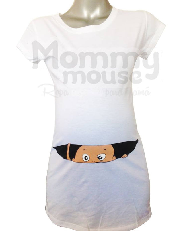 Blusa Maternidad Básica Manga corta.  Bebé Asomado.