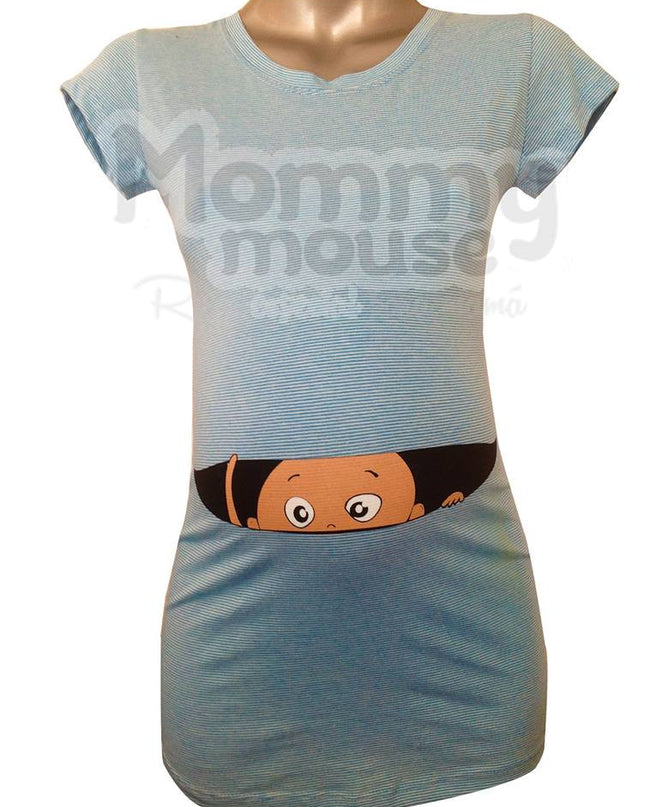 Blusa Maternidad Básica Manga corta.  Bebé Asomado.