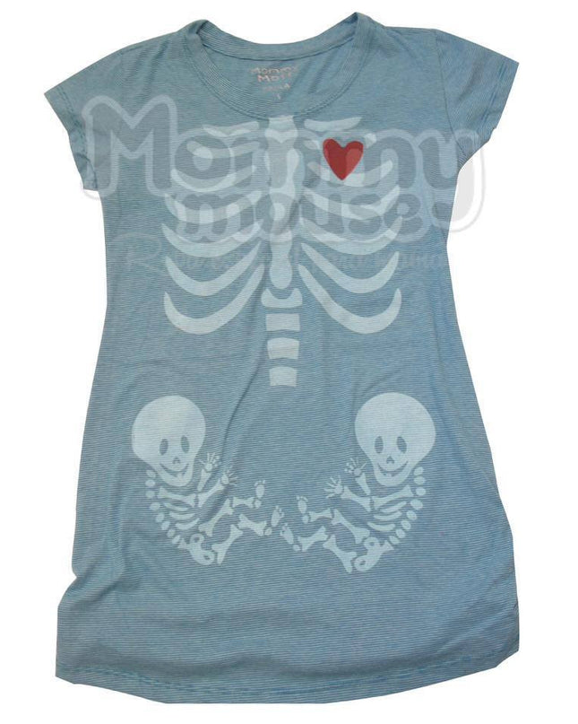 Blusa Maternidad Básica Manga corta. Radiografía Gemelos.