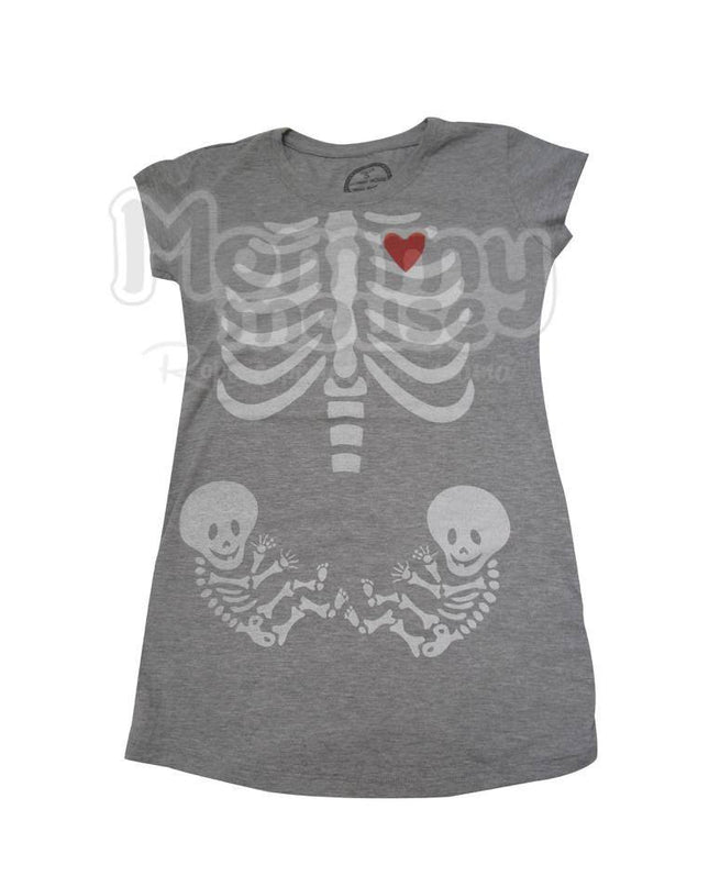 Blusa Maternidad Básica Manga corta. Radiografía Gemelos.