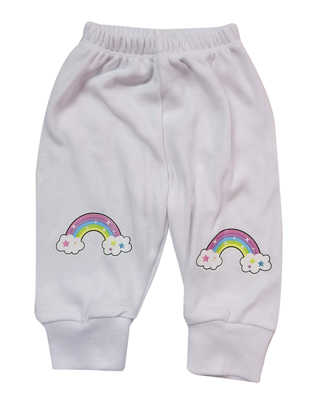 2-PACK Pantalón de algodón para bebé. Arcoiris
