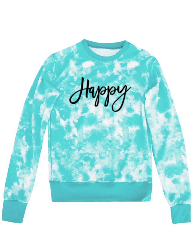 Sudadera ligera dama Tie Dye. Happy