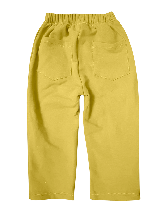 Set pantalón y playerita cuello de tortuga  - Amarillo