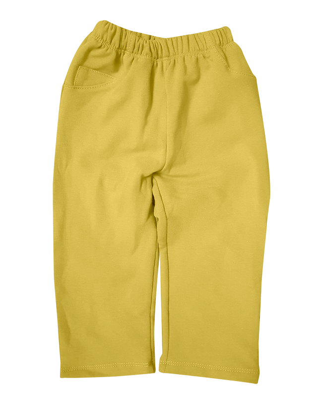 Set pantalón y playerita cuello de tortuga  - Amarillo