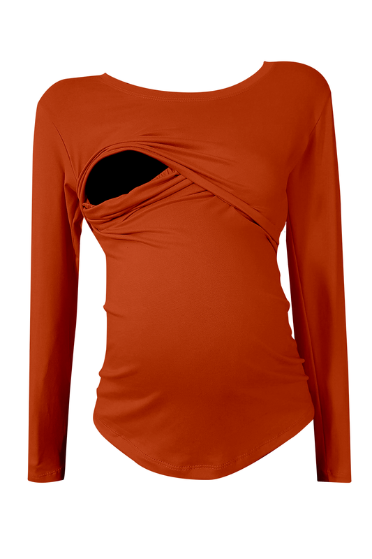Blusa maternidad-lactancia Manga Larga. Shedron