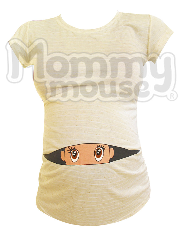 Blusa Maternidad Básica Manga corta. Nena asomada.