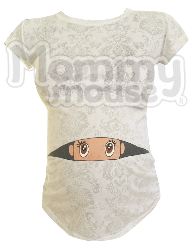 Blusa Maternidad Básica Manga corta. Nena asomada.