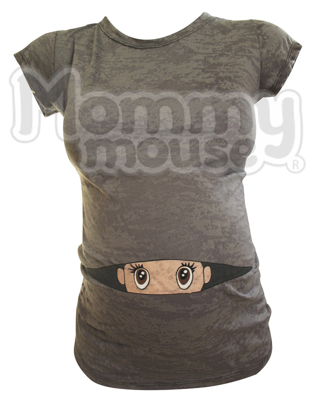 Blusa Maternidad Básica Manga corta. Nena asomada.