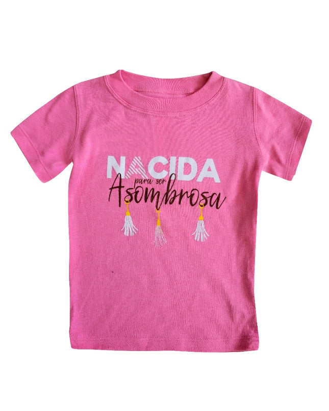 Playera kids niña. Asombrosa Pink