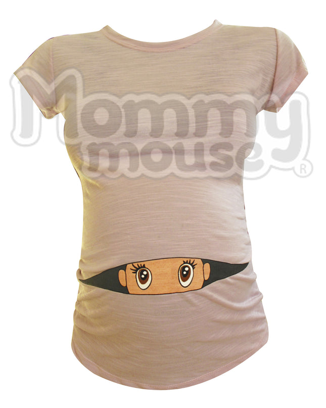 Blusa Maternidad Básica Manga corta. Nena asomada.