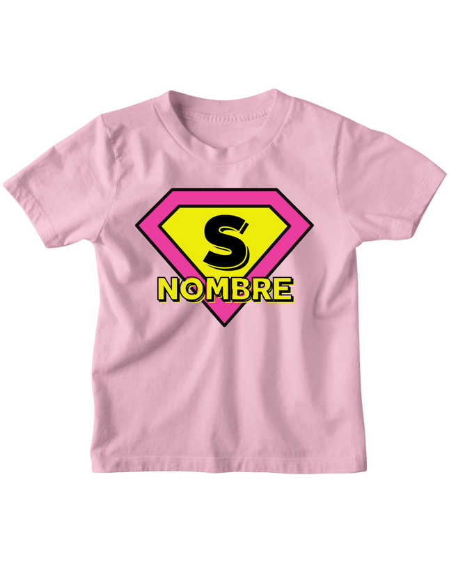 Playera Kids . Super niña (nombre personalizado)