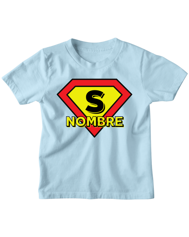 Playera Kids . Super niño (nombre personalizado)