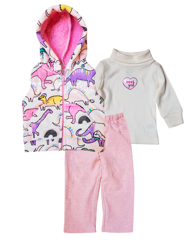 Set chaleco 3 Piezas bebé. Cool Girl
