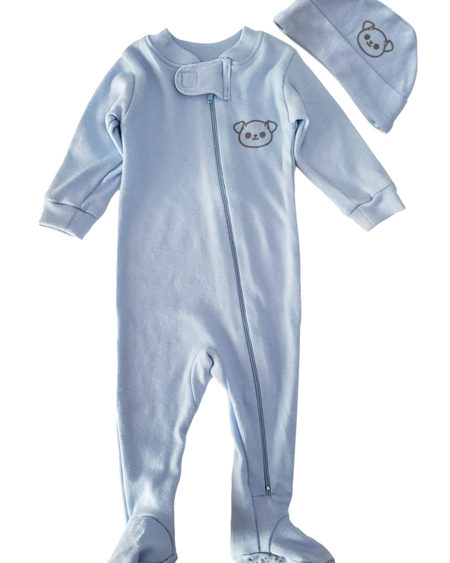 Set mameluco y gorro niño. Osito Cielo