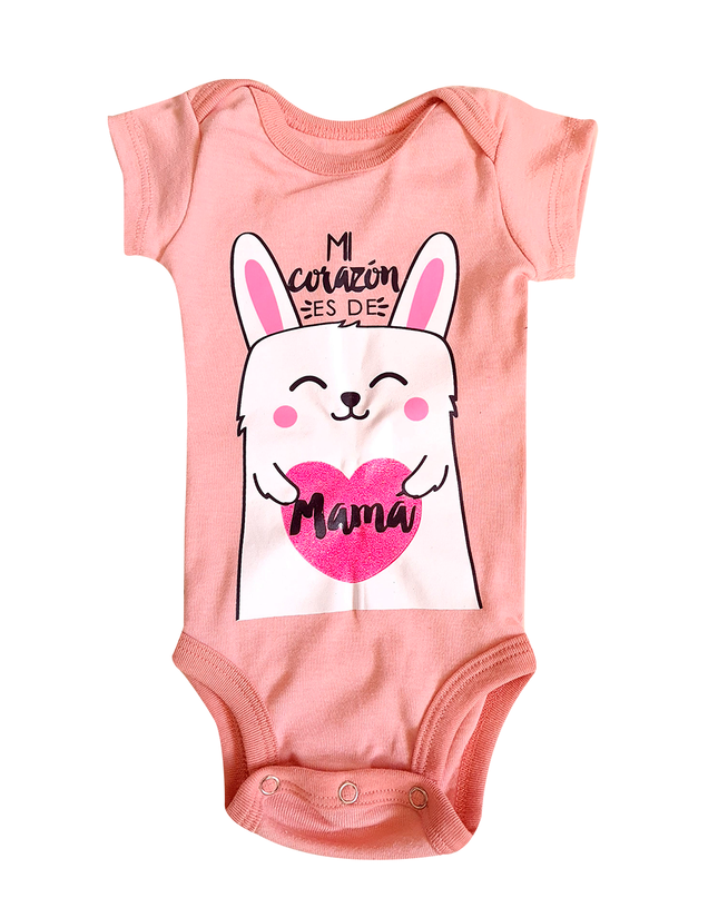 Pañalero Manga Corta niña. Mi corazón conejo