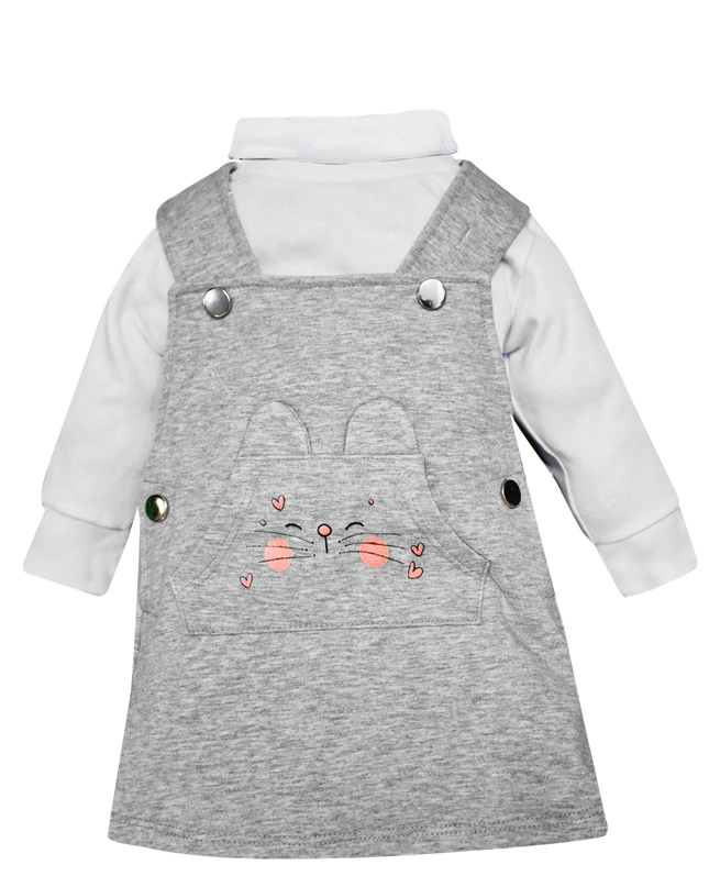 Set Jumper y playerita cuello de tortuga  - Gris Jaspe