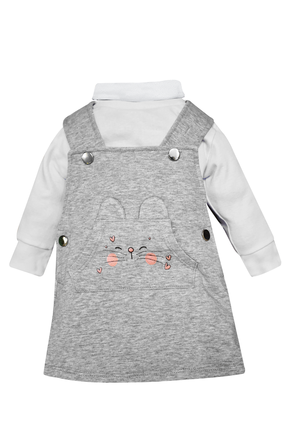 Set Jumper y playerita cuello de tortuga  - Gris Jaspe