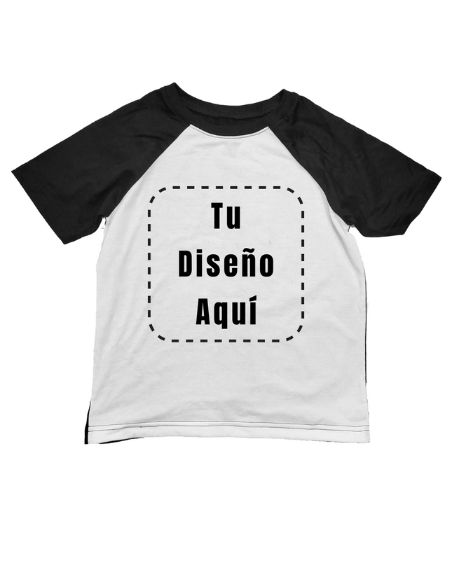 Playera Kids ranglan . Sube tu diseño