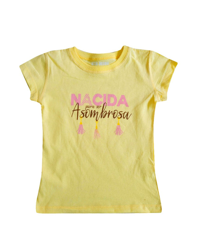 Playera kids niña. Asombrosa Yellow