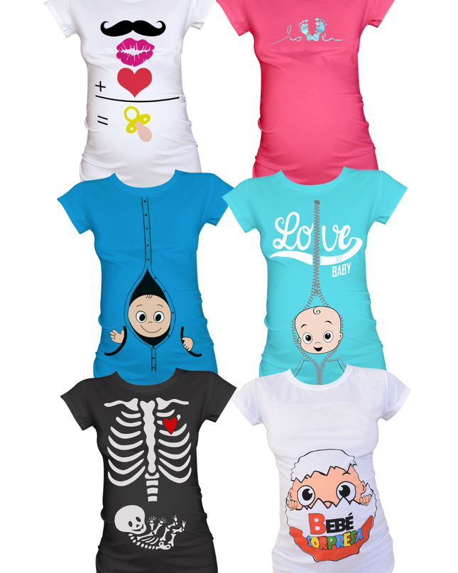 Promo 2 Blusas maternidad estampada manga corta