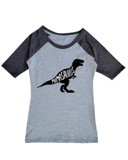 Playera Ranglan dama. Mamasaurus