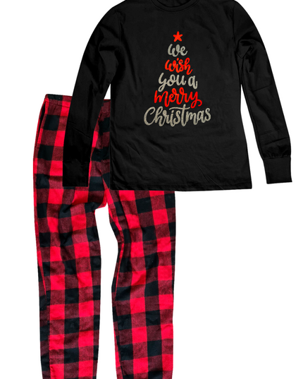 Pijama Franela 1 a 12 Años. We Wish you a merry xmas