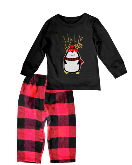 Pijama Franela 1 a 12 Años. Hello Pingu
