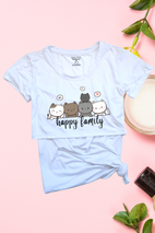Blusa maternidad-lactancia mc estampada. Happy Family