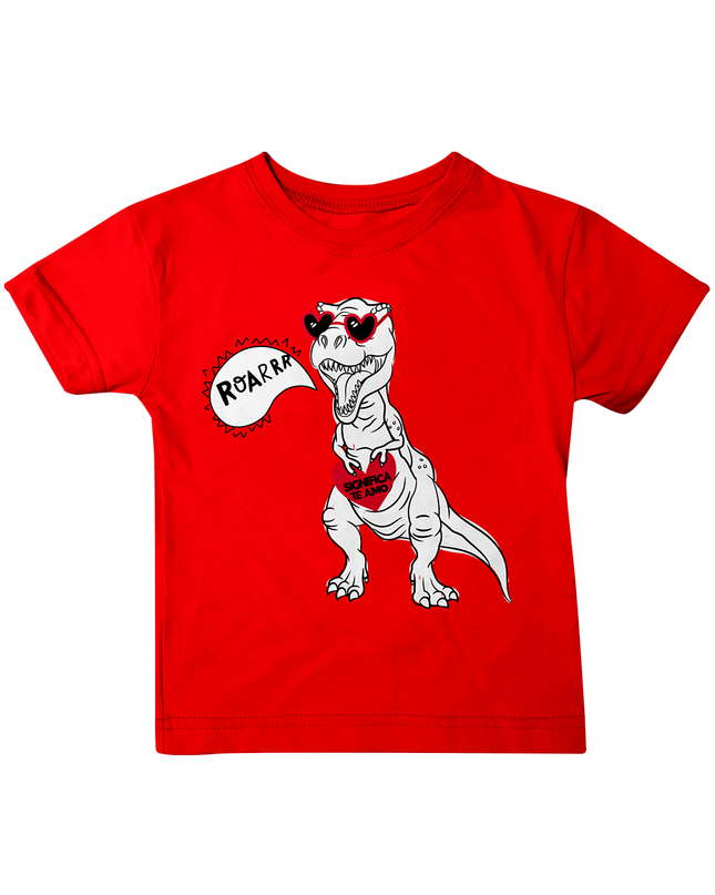 Playera Bebé manga corta . Dino Love