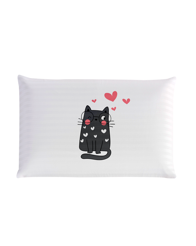 Paq-2 Fundas para almohada. Gatos hello girl