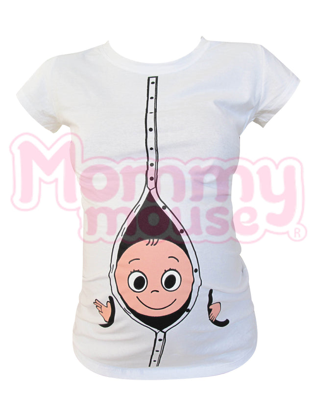 Blusa Maternidad Básica Manga corta.  Botonazo.