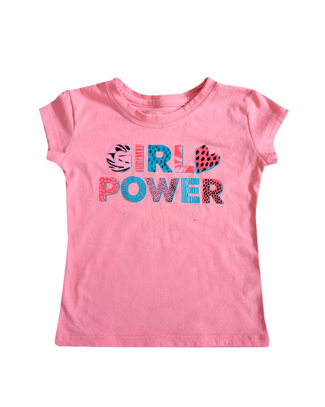 Playera kids niña. Girl Power Pink
